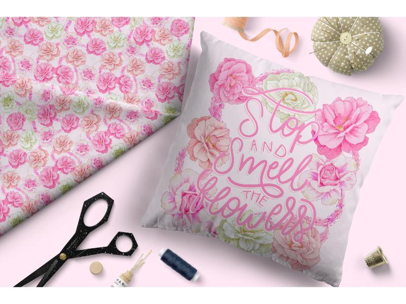Design 167 Pink Floral Fabric – Australian custom printed fabric pre-order | Fabric by Missy Rose