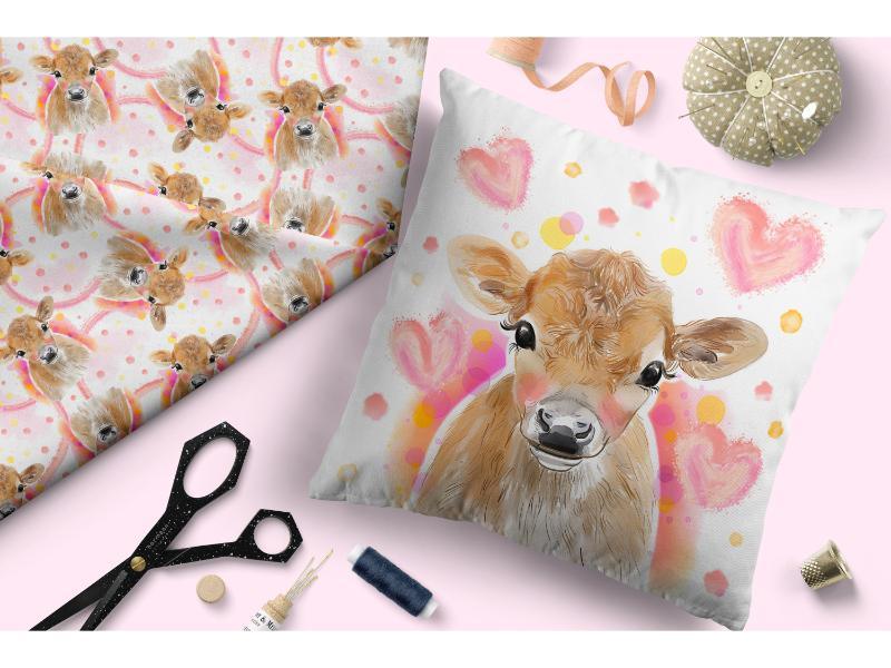 Design 169 Cute Cow Fabric – Australian custom printed fabric pre-order | Fabric by Missy Rose