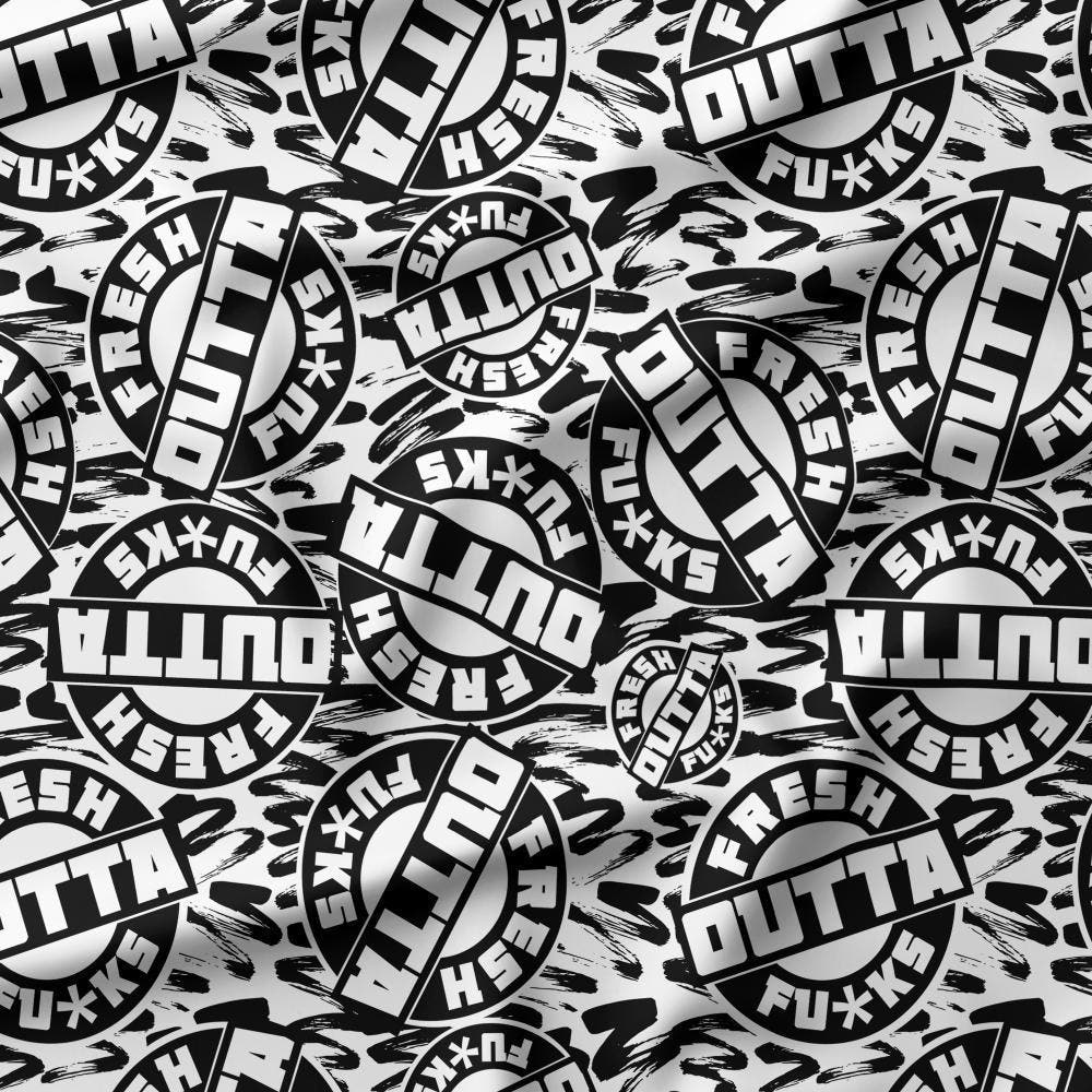 Novelty Swearing Fabric 169 – cheeky novelty fabric by the metre, made-to-order | Fabric by Missy Rose