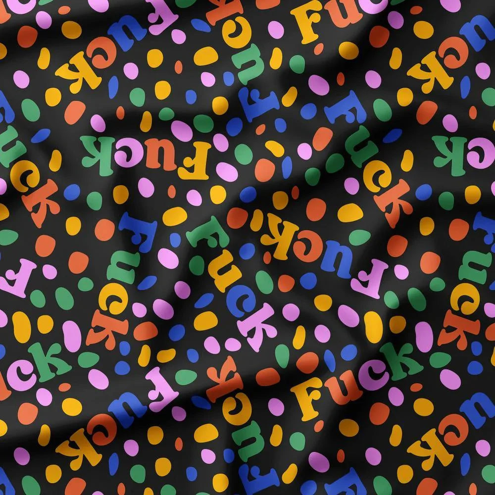 Novelty Swearing Fabric 176 – cheeky rude print fabric for sewing, pre-order | Fabric by Missy Rose