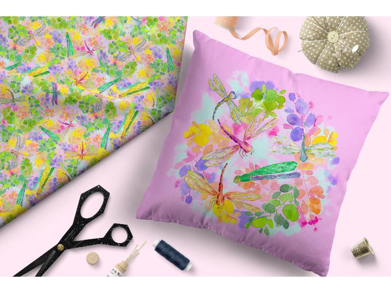 Design 181 Dragonfly Fabric – made-to-order custom fabric by the metre | Fabric by Missy Rose