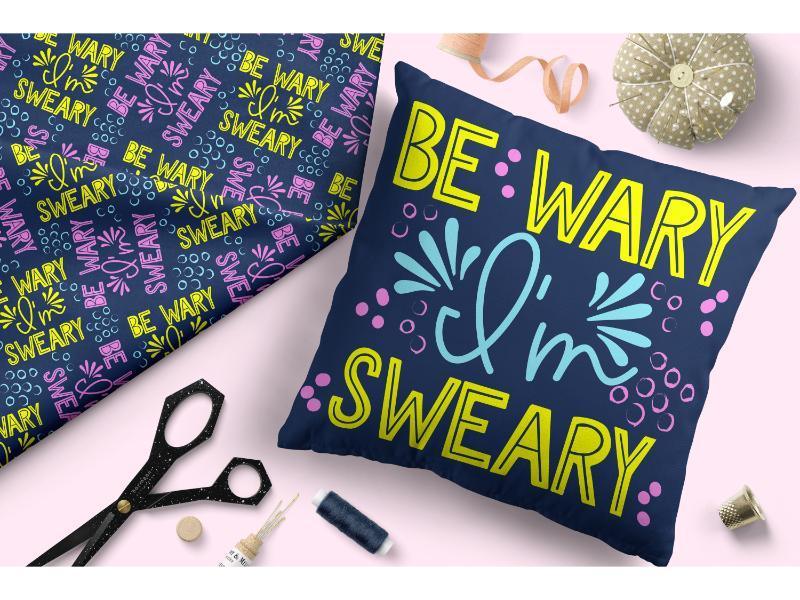 Design 185 Sweary Fabric – pre-order designer fabric Australia | Fabric by Missy Rose