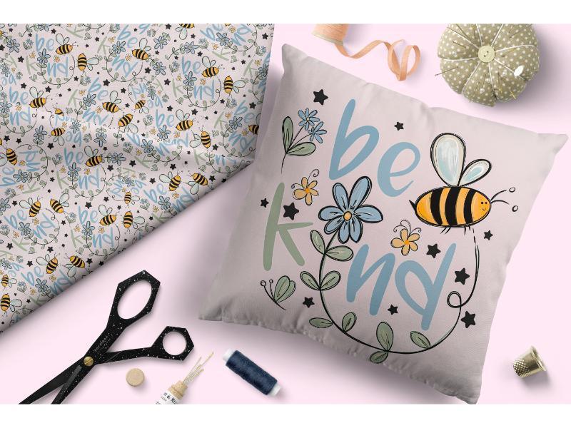 Design 188 Be Kind Fabric – made-to-order custom fabric by the metre | Fabric by Missy Rose
