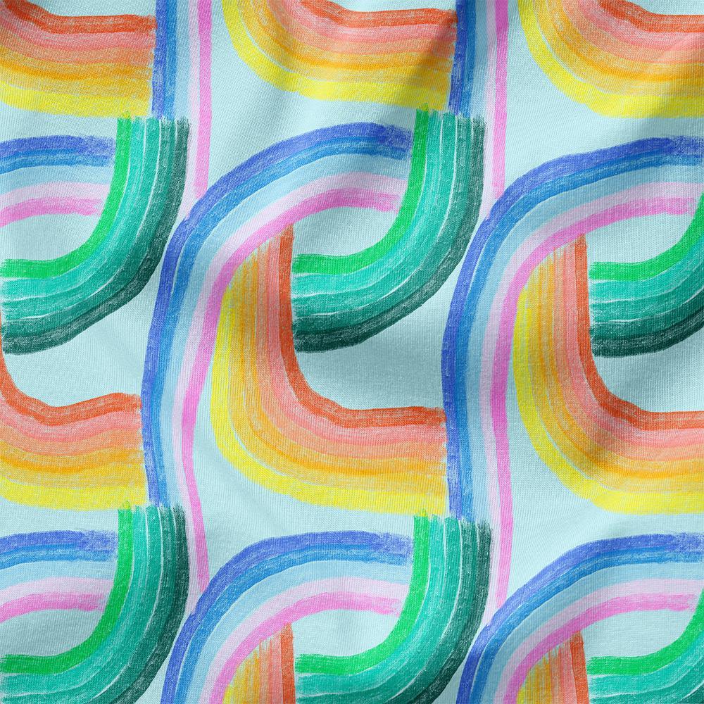 Deb McNaughton Fabric - Rainbow Basic Blue 15 - Fabric by Missy Rose Pre-Order