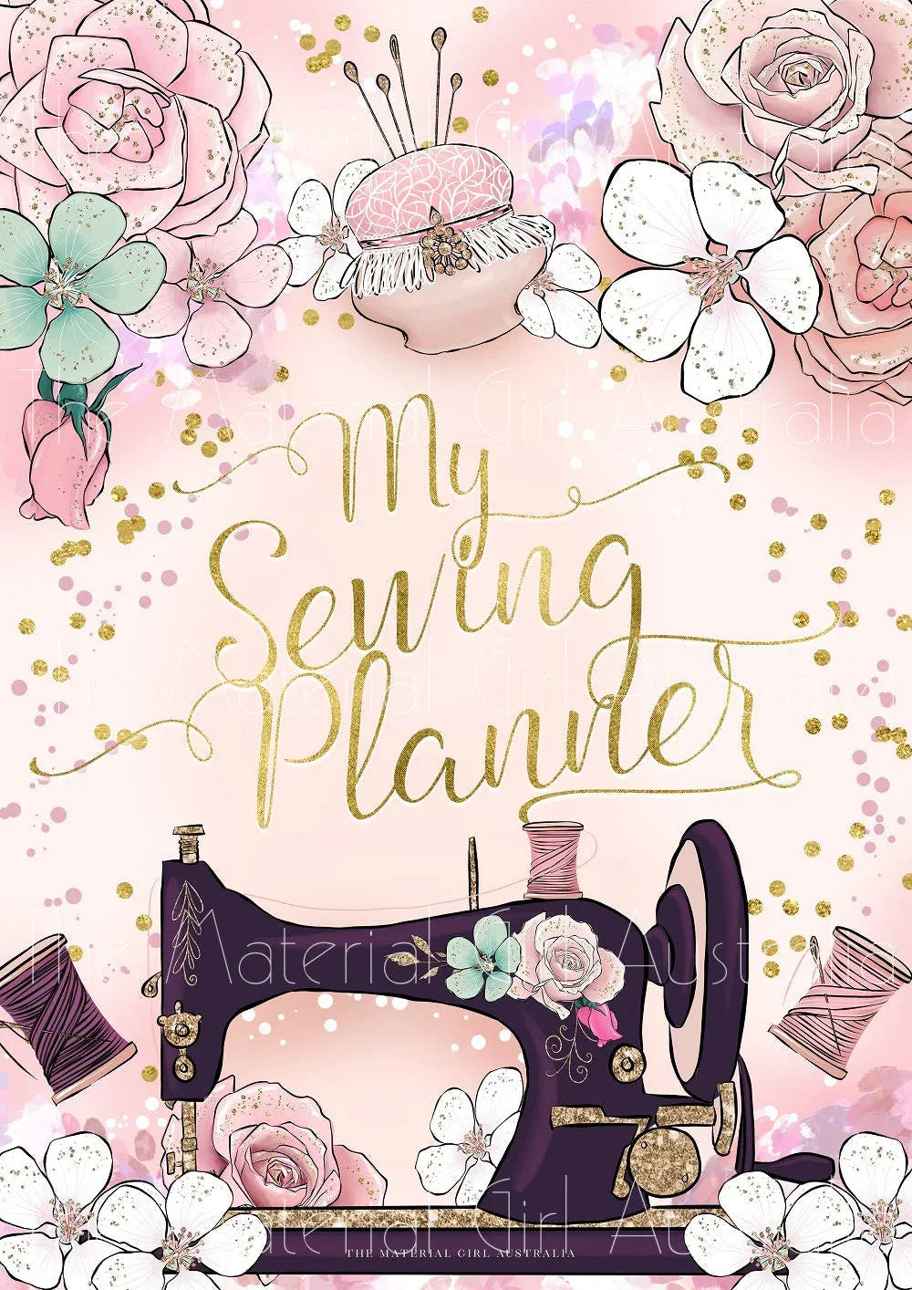 Missy Rose Sewing Planner fabric – premium custom printed fabric for sewing | Fabric by Missy Rose