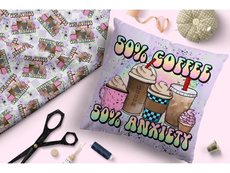 Design 201 Coffee Fabric – Australian custom printed fabric pre-order | Fabric by Missy Rose