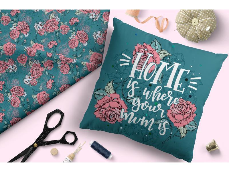 Design 203 Roses Fabric – made-to-order custom fabric by the metre | Fabric by Missy Rose