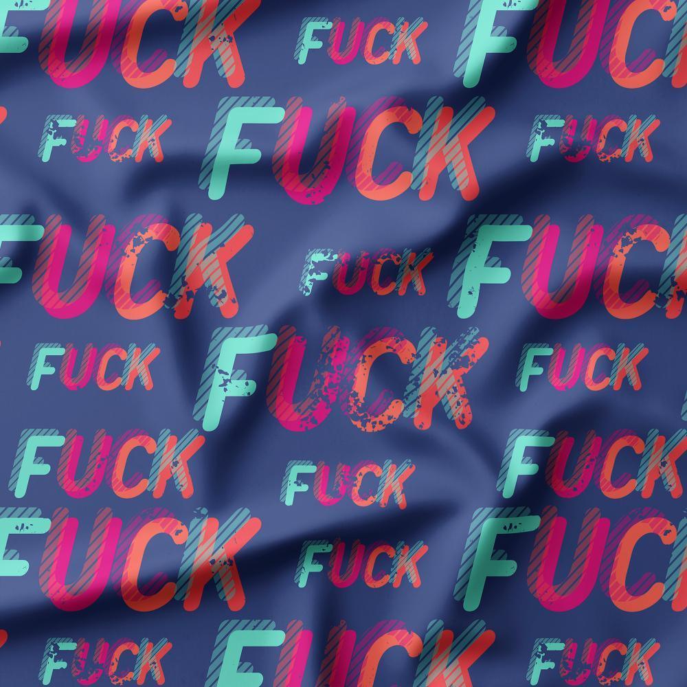 Swear Word Fabric 214 – profanity fabric for sewing, custom printed Australia | Fabric by Missy Rose