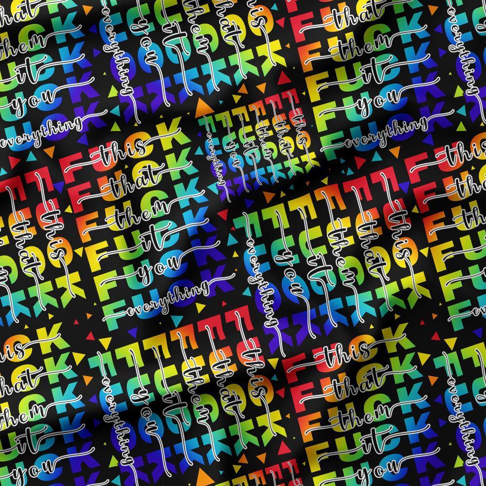 Swear Word Fabric 217 – swearing fabric custom printed Australia, made-to-order | Fabric by Missy Rose