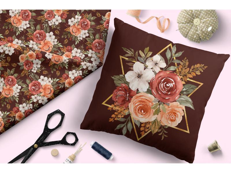 Design 218 Autumn Floral Fabric – Australian custom printed fabric pre-order | Fabric by Missy Rose