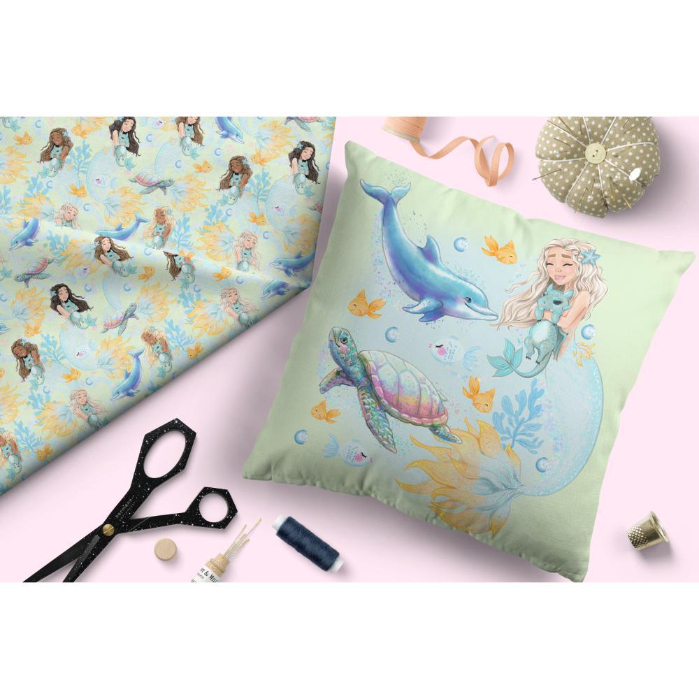 Design 239 Mermaid Fabric – custom printed pre-order fabric Australia | Fabric by Missy Rose