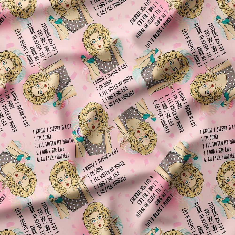 Swear Word Fabric 239 – swear word fabric Australia, custom printed pre-order | Fabric by Missy Rose