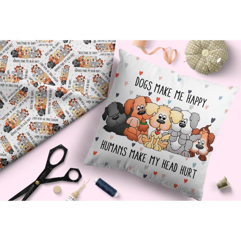Design 240 Dogs Fabric – premium custom printed fabric for sewing | Fabric by Missy Rose
