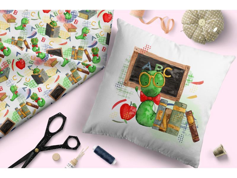 Design 252 Bookworm Fabric – premium custom printed fabric for sewing | Fabric by Missy Rose