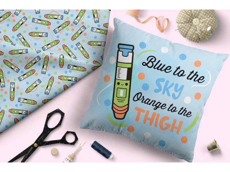 Design 264 Epi Pen Fabric – Australian custom printed fabric pre-order | Fabric by Missy Rose