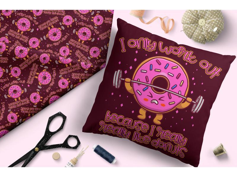 Design 268 Donut Fabric – custom printed pre-order fabric Australia | Fabric by Missy Rose