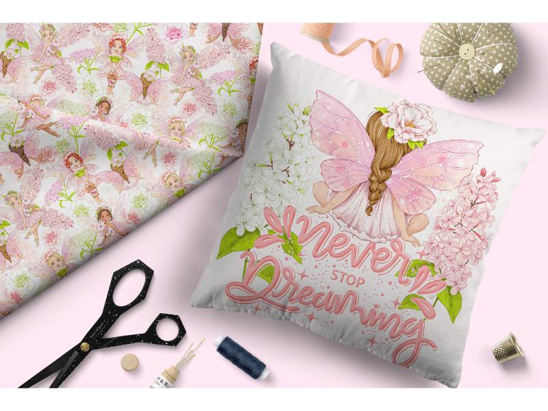 Design 276 Whimsical Fairy Fabric – made-to-order custom fabric by the metre | Fabric by Missy Rose