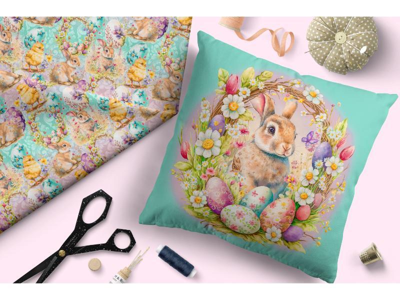 Design 288 Cute Easter Fabric – custom printed pre-order fabric Australia | Fabric by Missy Rose