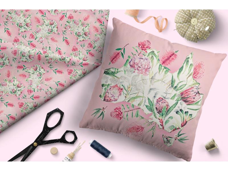 Design 294 - Floral Australia Fabric