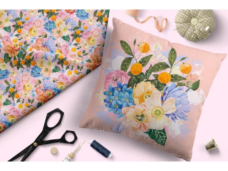 Design 295 Pretty Floral Fabric – pre-order designer fabric Australia | Fabric by Missy Rose