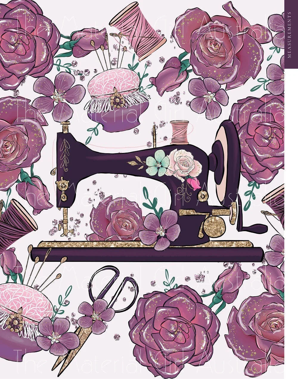 Missy Rose Sewing Planner fabric – made-to-order custom fabric by the metre | Fabric by Missy Rose