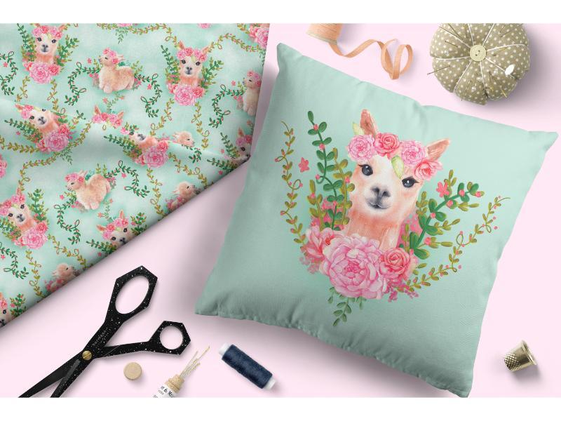 Design 300 Floral Alpaca Fabric – premium custom printed fabric for sewing | Fabric by Missy Rose