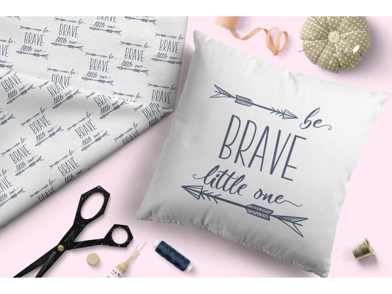 Design 315 Be Brave Fabric – custom printed pre-order fabric Australia | Fabric by Missy Rose
