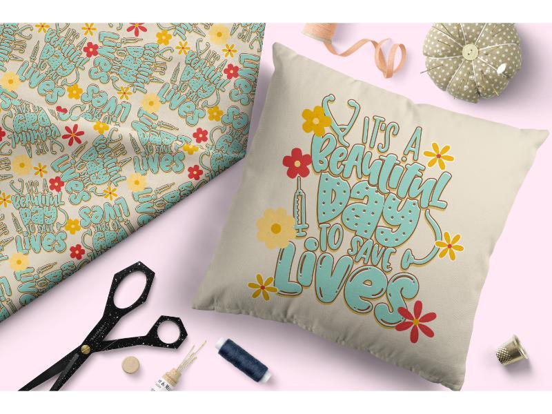 Design 317 Save Lives Fabric – premium custom printed fabric for sewing | Fabric by Missy Rose