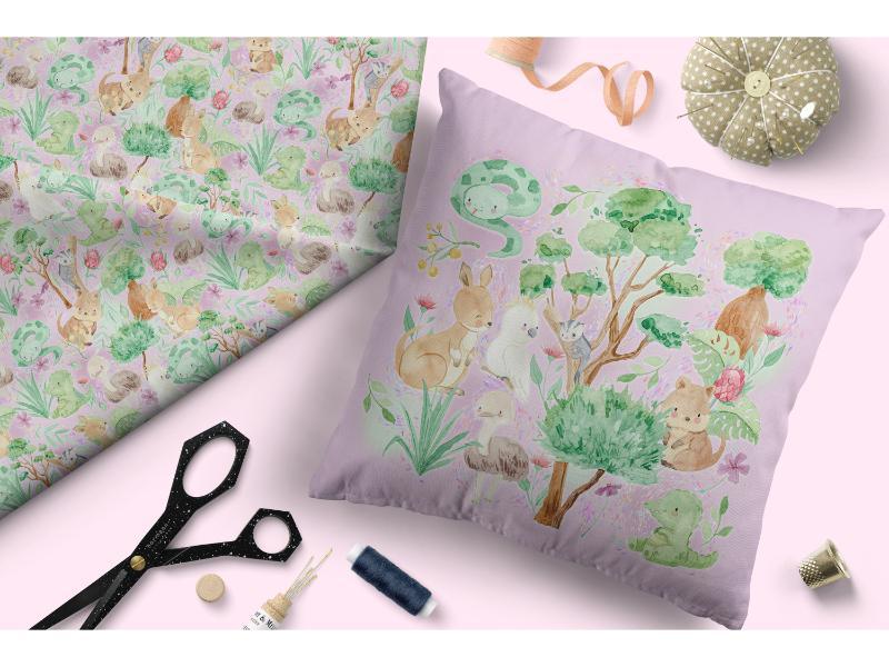 Design 318 Aussie Animals Fabric – custom printed pre-order fabric Australia | Fabric by Missy Rose