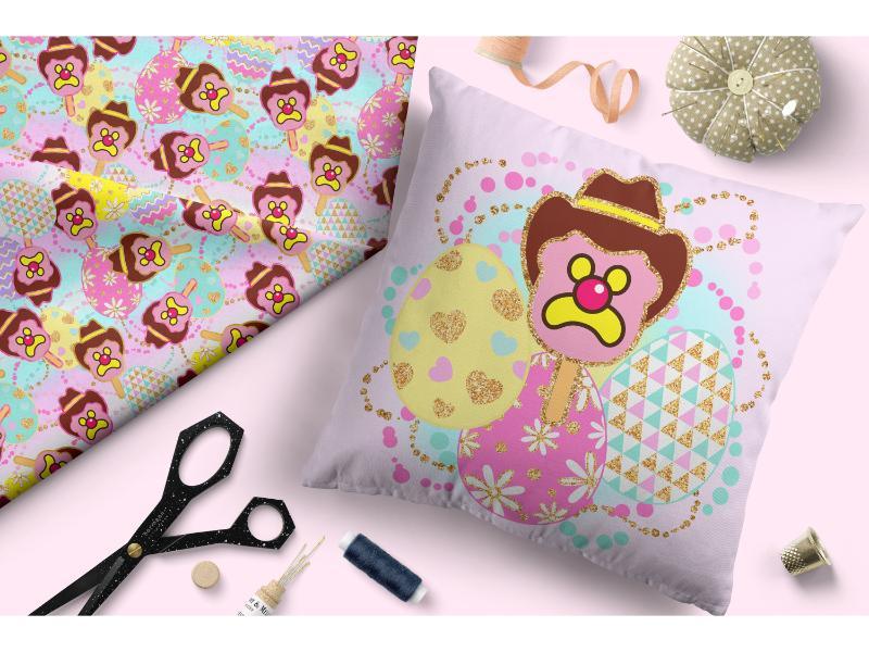 Design 319 Easter Ice Cream Fabric – premium custom printed fabric for sewing | Fabric by Missy Rose