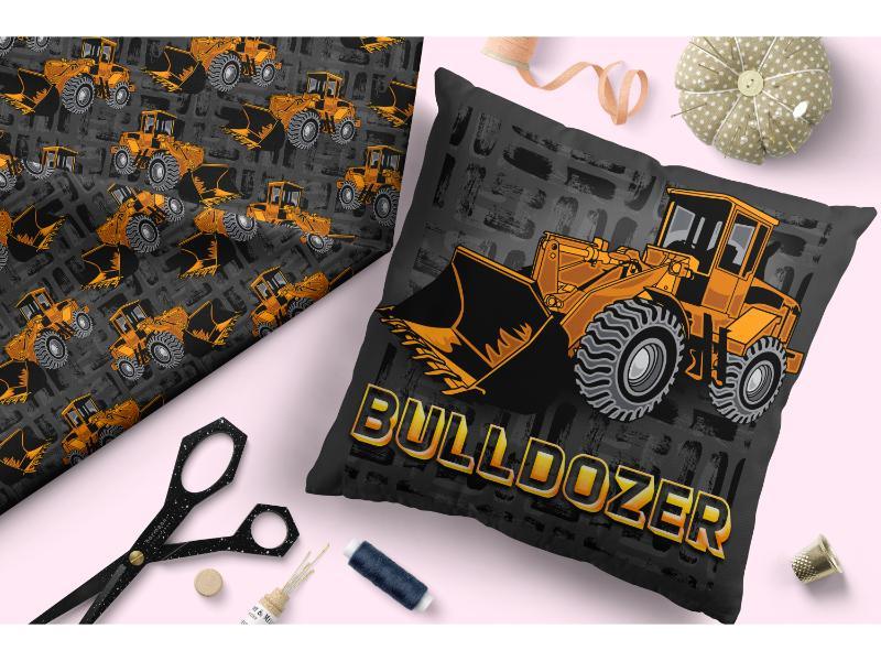 Design 321 Bulldozer Fabric – made-to-order custom fabric by the metre | Fabric by Missy Rose