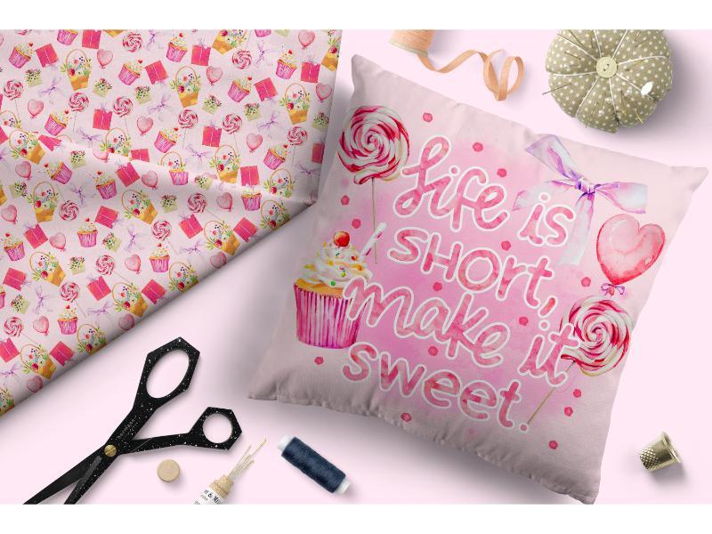 Design 325 Sweet Pink Fabric – custom printed pre-order fabric Australia | Fabric by Missy Rose