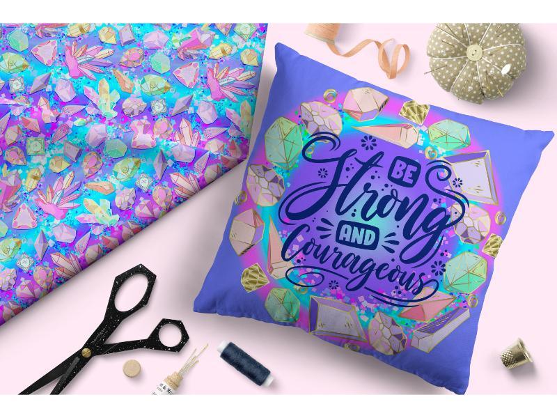 Design 327 Crystals Fabric – premium custom printed fabric for sewing | Fabric by Missy Rose