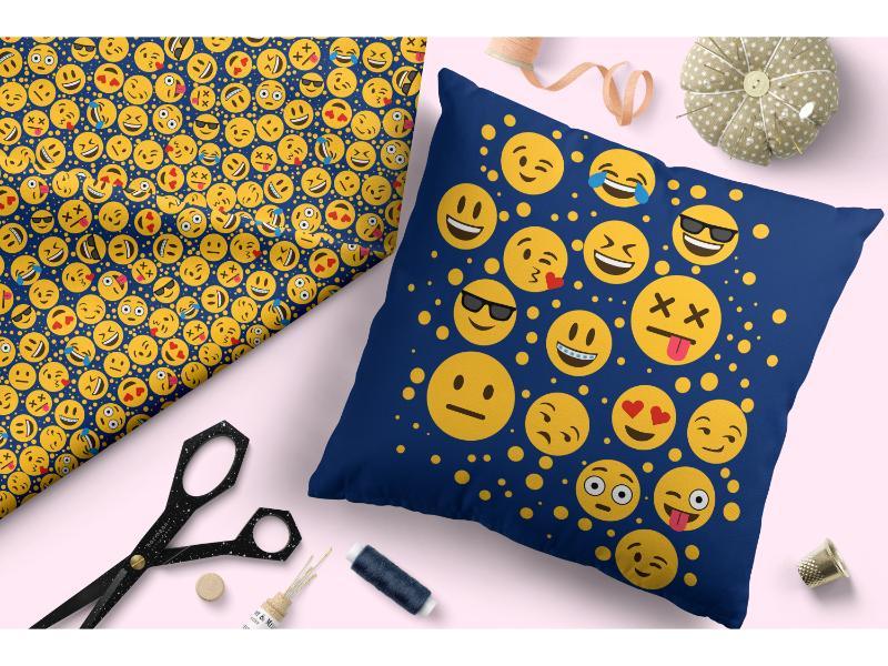 Design 332 Emoji Fabric – Australian custom printed fabric pre-order | Fabric by Missy Rose