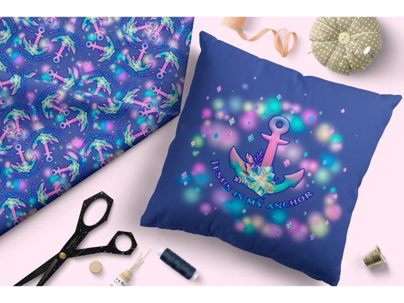 Design 349 Jesus Fabric – Australian custom printed fabric pre-order | Fabric by Missy Rose