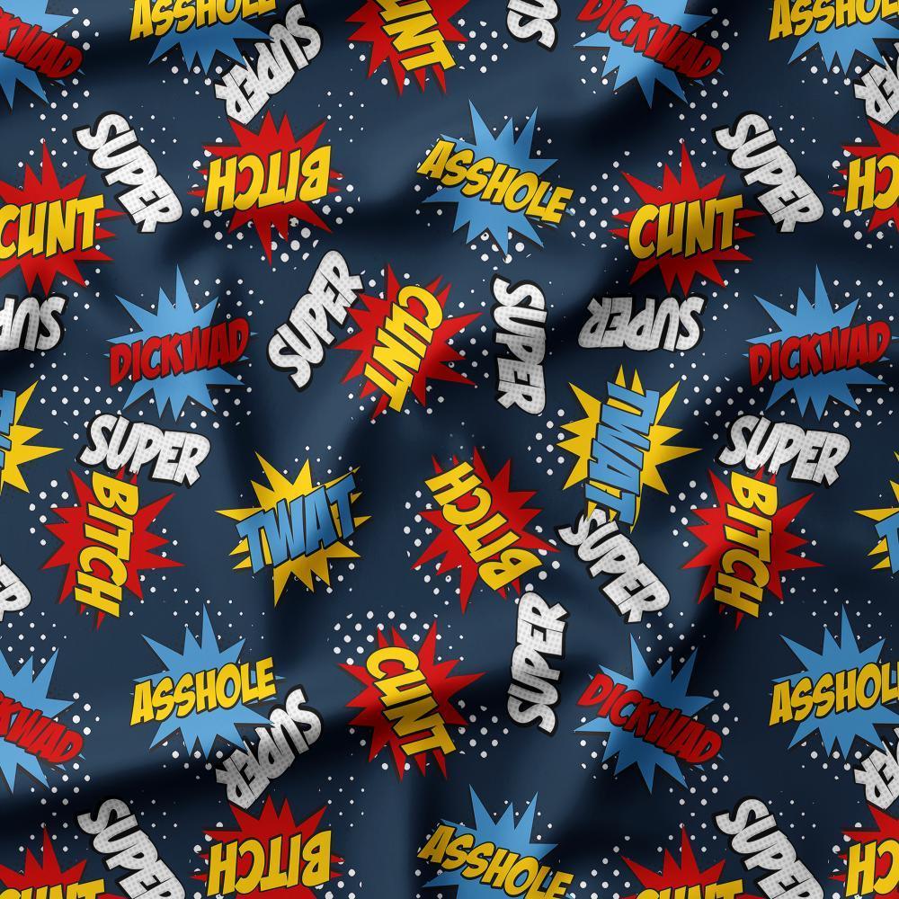Novelty Swearing Fabric 351 – rude funny novelty fabric, pre-order by the metre | Fabric by Missy Rose