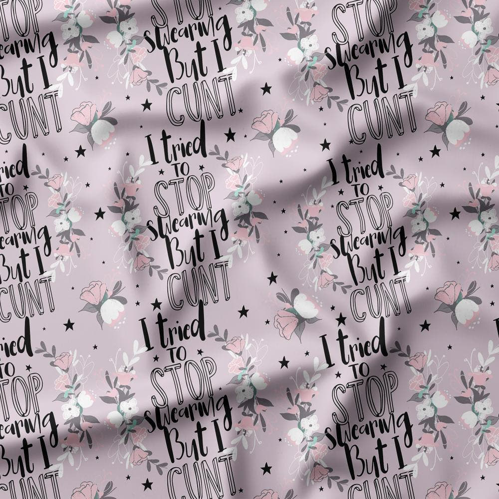 Swear Word Fabric 352 – profanity fabric for sewing, custom printed Australia | Fabric by Missy Rose