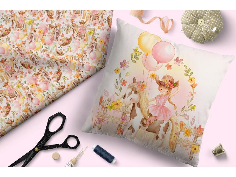 Design 35 Cowgirl Fabric – Australian custom printed fabric pre-order | Fabric by Missy Rose