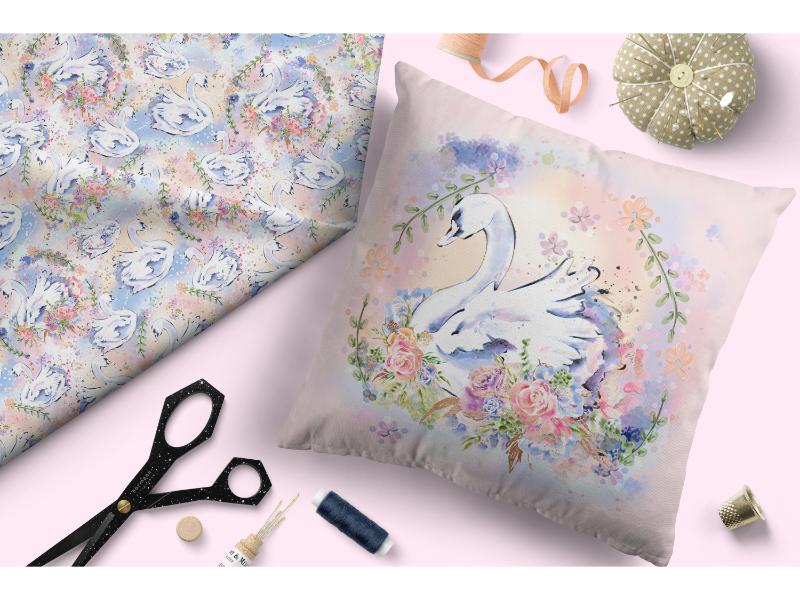 Design 363 - Swans Fabric