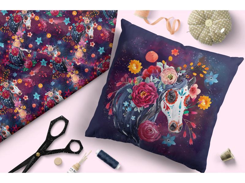 Design 369 Horse Fabric – Australian custom printed fabric pre-order | Fabric by Missy Rose