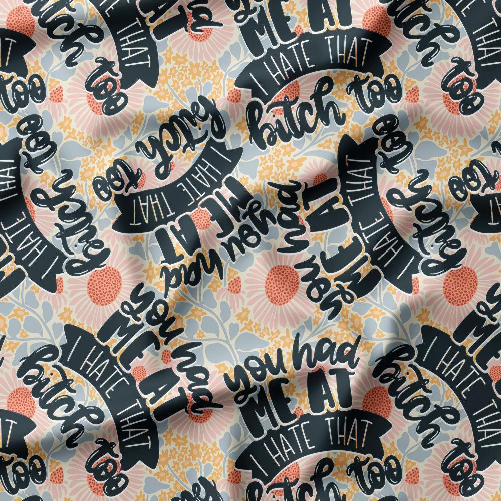 Swear Word Fabric 376 – profanity fabric for sewing, custom printed Australia | Fabric by Missy Rose
