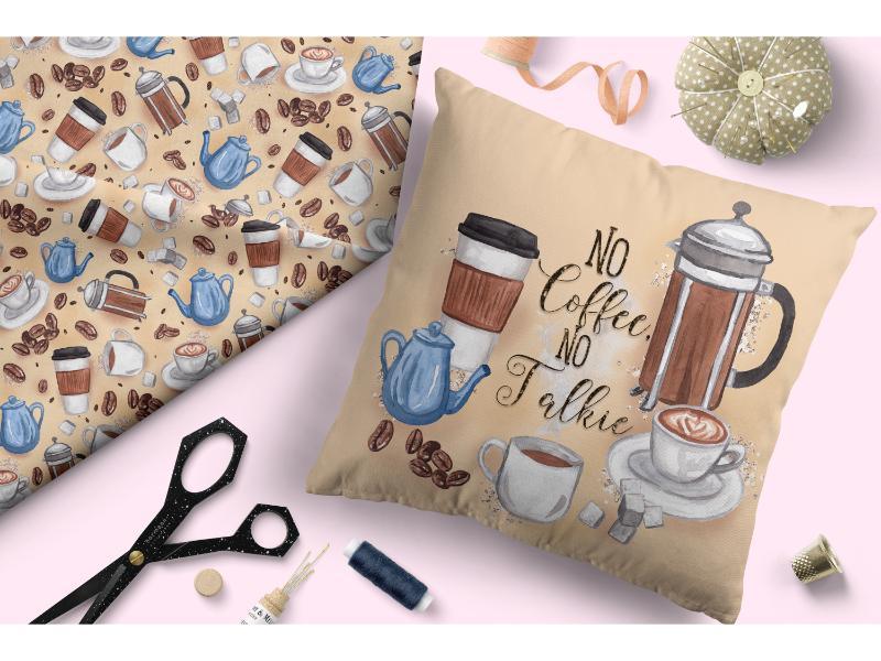 Design 380 Coffee Fabric – pre-order designer fabric Australia | Fabric by Missy Rose