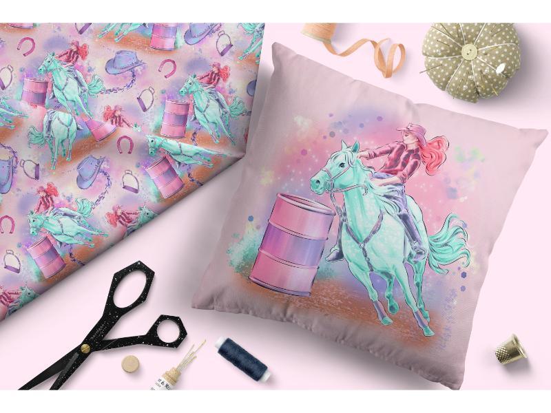 Design 383 Barrell Riding Fabric – pre-order designer fabric Australia | Fabric by Missy Rose