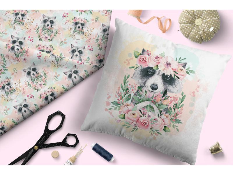 Design 384 Raccoon Fabric – Australian custom printed fabric pre-order | Fabric by Missy Rose
