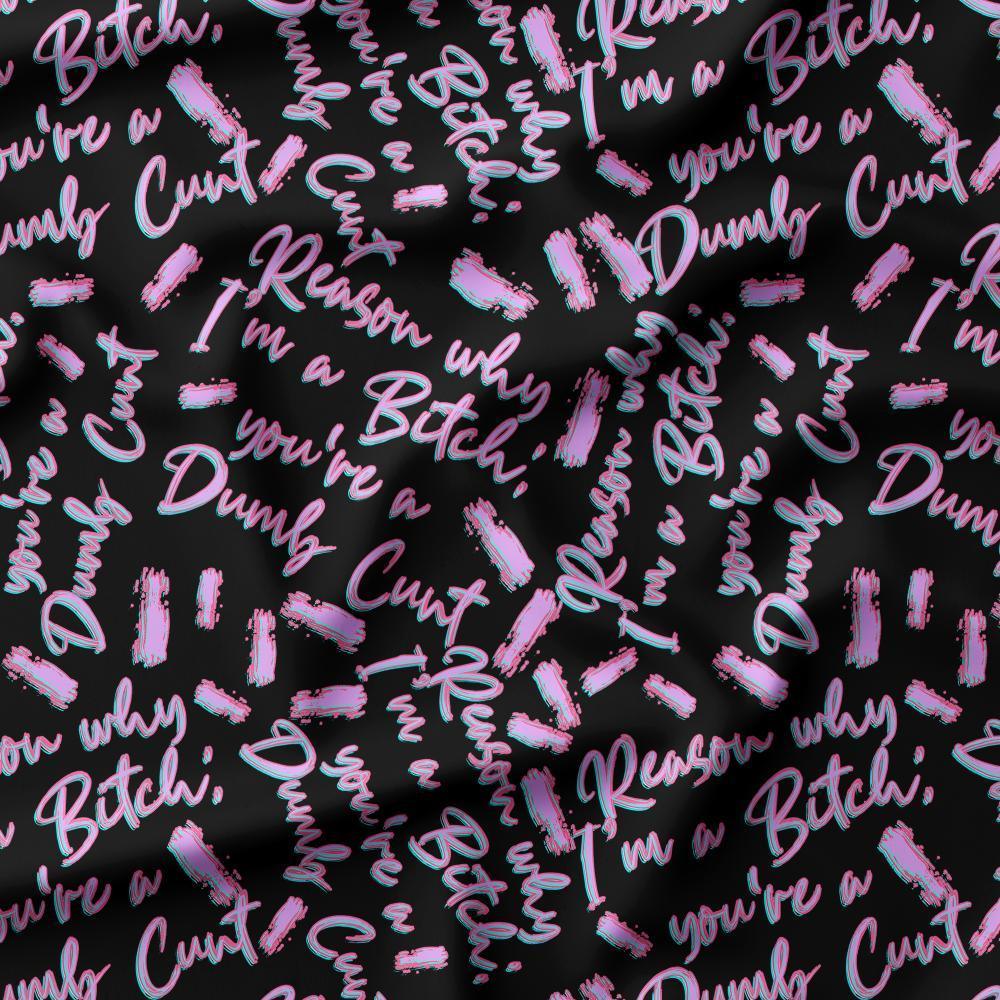 Swear Word Fabric 388 – profanity fabric for sewing, custom printed Australia | Fabric by Missy Rose