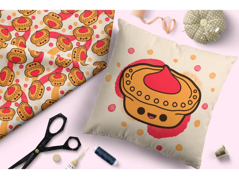 Design 395 Meat Pie Fabric – premium custom printed fabric for sewing | Fabric by Missy Rose