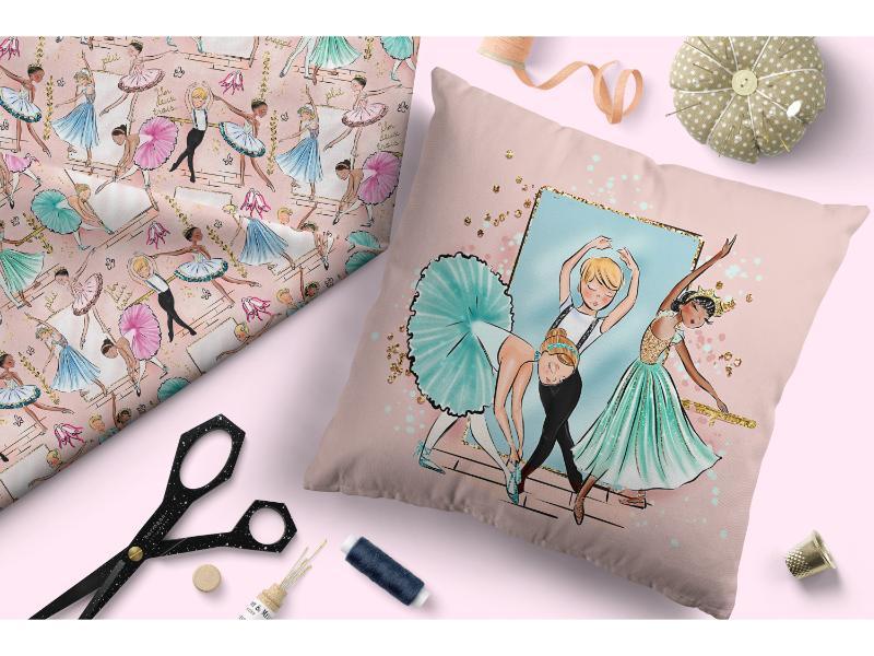 Design 396 Ballerina Fabric – made-to-order custom fabric by the metre | Fabric by Missy Rose