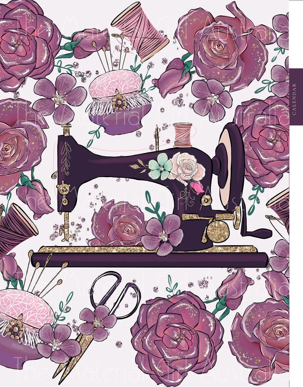 Missy Rose Sewing Planner fabric – premium custom printed fabric for sewing | Fabric by Missy Rose