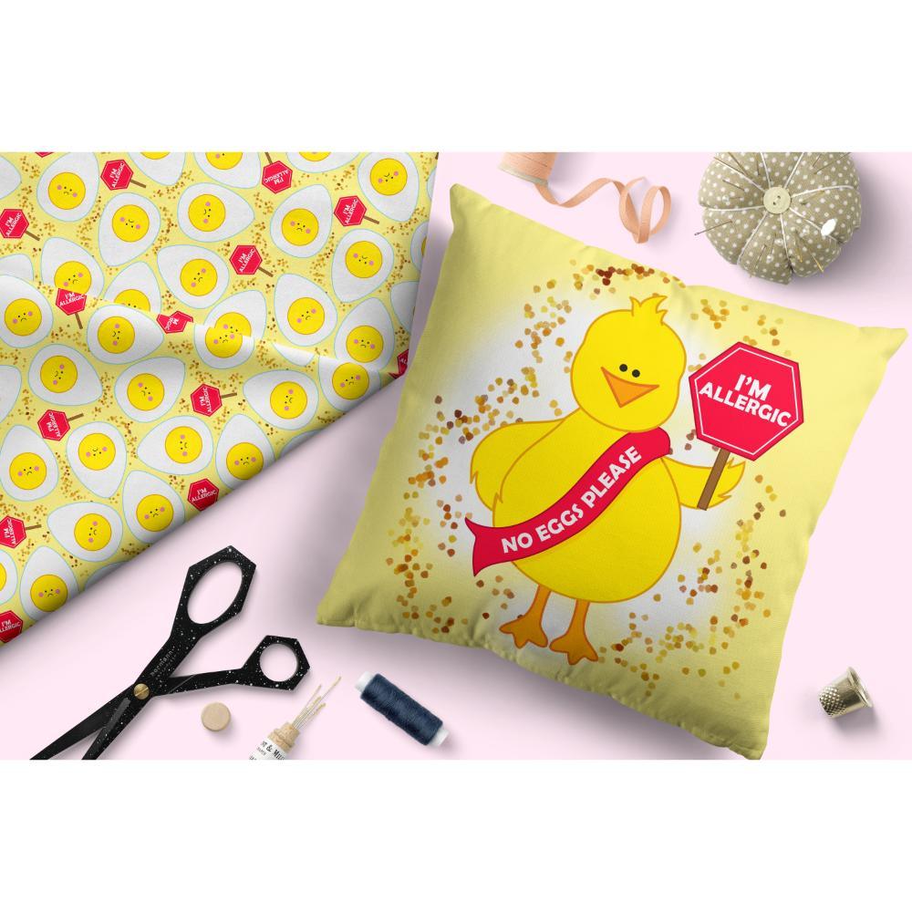 Design 405 Eggs Allergy Fabric – pre-order designer fabric Australia | Fabric by Missy Rose