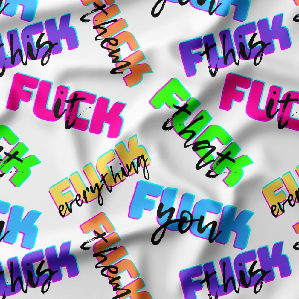 Swear Word Fabric 407 – swearing fabric custom printed Australia, made-to-order | Fabric by Missy Rose